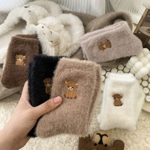 Calcetines Afelpados Personalizados, Gruesos, Cálidos, Bordados, de Dibujos Animados, para <span class=keywords><strong>Dormir</strong></span> <span class=keywords><strong>en</strong></span> Invierno, para Mujer - Product Image 3