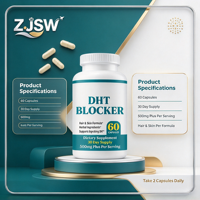 Capsules Antioxydantes Bloqueurs de DHT pour la Croissance Capillaire et la Chute des Cheveux, à Base de Plantes, 500mg, Santé de la Peau, Vitamine C, Complément Alimentaire, Prix Usine