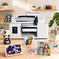 Imprimante UV OEM CMYK+W+V avec capteur de hauteur automatique pour acrylique, métal, plastique, cadeaux