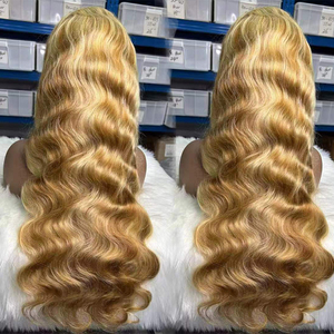 Letsfly # Perruques Lace Frontal 13x4 couleur 613, 200% de densité, en cheveux vierges bruts blonds, grade 10A, couleur 1B613, avec mèches, lisses, ondulées, bouclées - Product Image 5