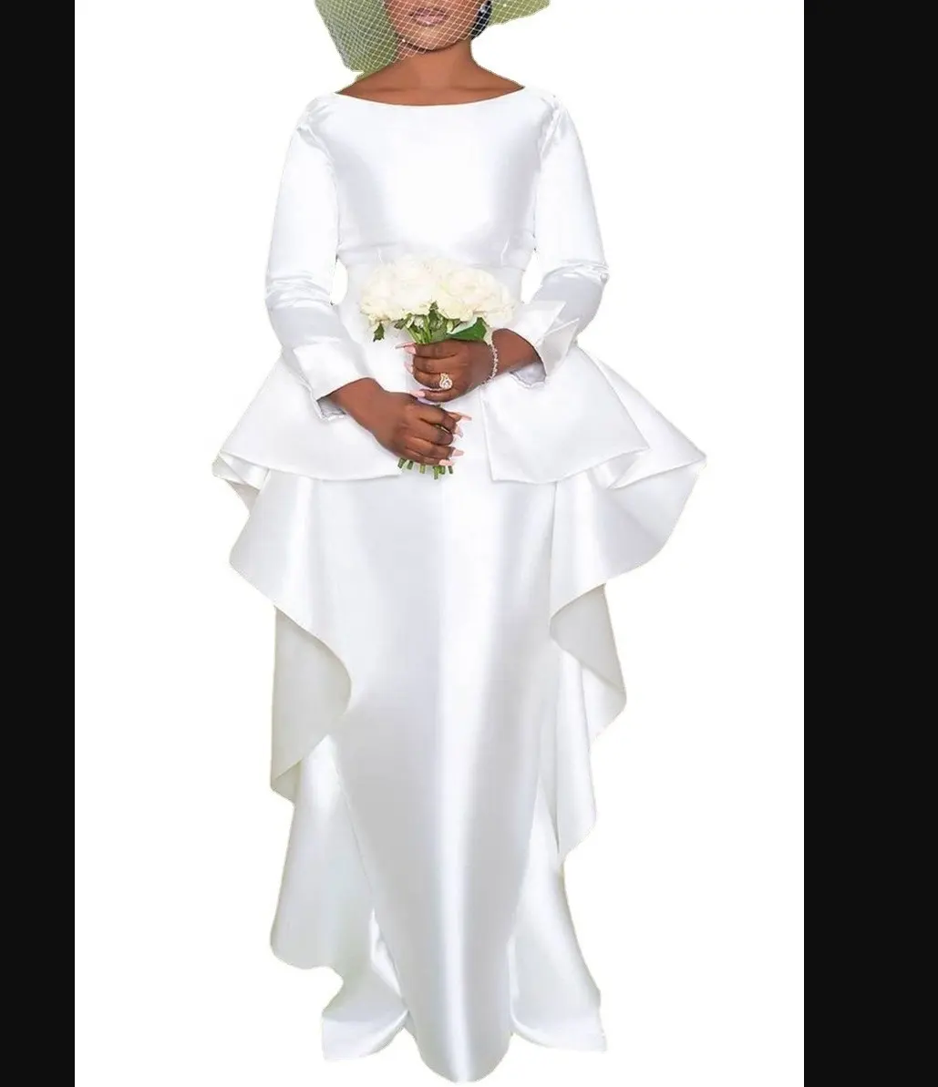 2022 latest style ladies evening gowns dress white dresses for woman elegant white dinner dress