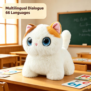 Robot électronique interactif en peluche avec interaction ludique et tutorat éducatif pour enfants, ensemble cadeau préscolaire, logo personnalisé ODM - Product Image 1