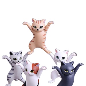 Kawaii Cat Figure Set 10Pcs PVC Cartoon Cat <b>Mini</b> Figurines Desk Decor Bag Charm <b>Keyring</b> for Pet Lover Gift - Product Image 1