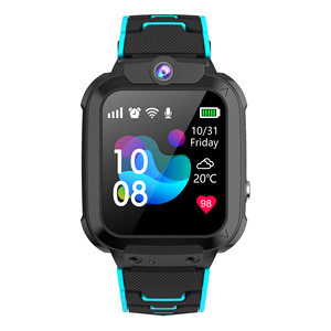 Reloj inteligente para niños, teléfono Gps, reloj de pulsera para niños, reloj azul de silicona Digital Gps, videollamada para niños, tarjeta SD portátil negra - Product Image 5