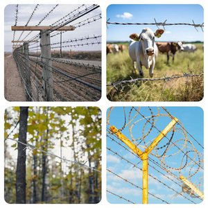 Alambre de púas de acero galvanizado de alta seguridad para cercas perimetrales y protección de barreras - Product Image 6