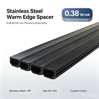 Barra espaciadora de acero inoxidable Usunk Warm Edge 6A-27A, anticongelante, con rotura de puente térmico, duradera, insonorizada, fácil de instalar en ventanas y puertas