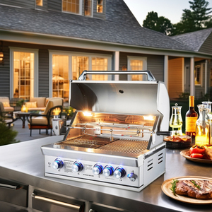 <span class=keywords><strong>Barbecue</strong></span> de table de luxe en acier inoxydable 304, gaz naturel GPL, 66 000 BTU, pour jardin, 32 à 36 pouces - Product Image 3