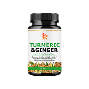 Best Selling Turmeric Ginger Capsules with Turmeric Root Extract Ginger Root Enhanced Nutrient Absorption Natural Herbal Capsule - Product Image 1