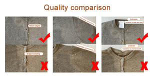 Maglione con bottoni alla francese per la produzione di maglieria da <span class=keywords><strong>donna</strong></span> primavera e autunno nuovo cappotto con bottone a righe a colori larghi - Product Image 6