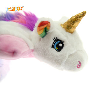 Famipet оптовая продажа милый Единорог дизайн питомца щенок игрушка мягкая плюшевая пищалка собака игрушка - Product Image 3