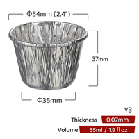 Mini moule à pudding en aluminium cannelé de 2,4 pouces, récipient jetable pour tartelettes aux œufs, fabricant de Foshan