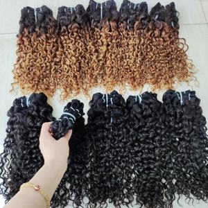 Letsfly Extensiones de Cabello Humano Rizado Natural, Color Negro y 1B30, Cabello Humano Virgen Brasileño, Venta al Por Mayor de Fábrica - Product Image 1