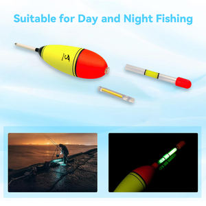 Desain baru <span class=keywords><strong>Fashion</strong></span> ABS pelampung 82.3mm Dia 10 buah LED memancing mengapung terbuat dari EVA dan PVC untuk aktivitas memancing luar ruangan - Product Image 4