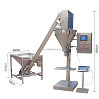 Machine de remplissage de poudre semi-automatique avec vis doseuse et trémie, pour ensachage et pesage de poudre
