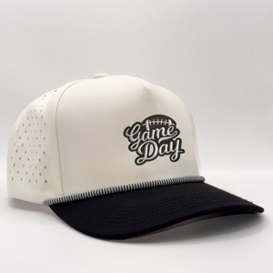 Unisex OEM High Quality <b>Waterproof</b> Breathable Laser Cut Holes Perforated Structured 5 Panel <b>Golf</b> Trucker <b>Hat</b> Outdoor Sports Caps - Product Image 2