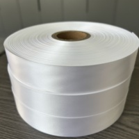 Ruban en satin polyester lavable, ruban blanc pour impression de logo