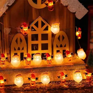 2M Led String Lights Santa Claus Sneeuwvlokken Lantaarnkruk Kerstboom Elanden Decoratie Licht Voor Vrolijk Kerstfeest Home Decor