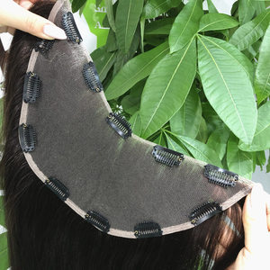 Extension per Capelli a Clip U Part One Piece, 100% Capelli Umani Remy Vergini, Clip in Pizzo, Stile Liscio, Colore Nero Naturale - Product Image 4