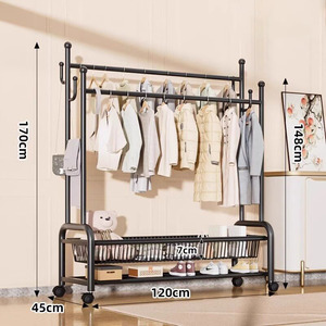 Porte-vêtements sur roulettes renforcé et épaissi, robuste et peu coûteux - Product Image 5