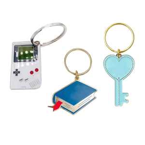 Llaveros de Metal Personalizados con Grabado de Aleación, Dijes de Engranaje en Blanco para Esmalte, Llaveros de Metal con Anillas - Product Image 1