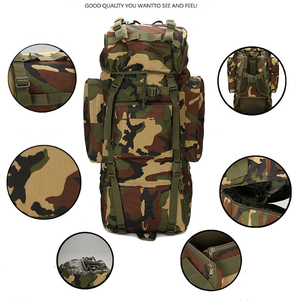 Zaino da 70L per Escursionismo, Campeggio, Arrampicata, Caccia e <span class=keywords><strong>Trekking</strong></span> con Telaio Interno e Copertura Antipioggia - Product Image 5