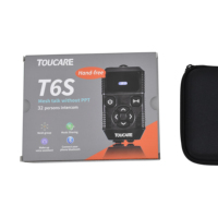سماعة رأس بلوتوث TOUCARE T6S للدراجات النارية مع نظام اتصال ثنائي الاتجاه لمسافة 1000 متر، مقاومة للماء IP67، تقنية بلوتوث 5.3، مع خاصية إلغاء الضوضاء DSP CVC