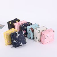 Tas Penyimpanan Pembalut Wanita Desain Lipstik Kartun, Kantong Kosmetik Kecil dengan Ritsleting untuk Anak Perempuan, Tempat Penyimpanan Pembalut Sekolah
