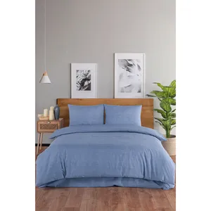 Juego de Funda Nórdica Doble de Algodón Sólido Karden Flower, Varios Colores, 2 Fundas de Almohada, Hecho en Turquía, Juego de Ropa de Cama para Hotel al por Mayor - Product Image 3
