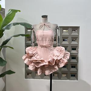 Abito Boutique di alta qualità 2025 <span class=keywords><strong>da</strong></span> <span class=keywords><strong>donna</strong></span> in pizzo con torta e Pompadour abito <span class=keywords><strong>da</strong></span> sera a spina di pesce con pantaloncini di <span class=keywords><strong>zucca</strong></span> abbinati - Product Image 1