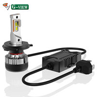 G-View Populaire Vente en Gros G12W avec Ventilateur Led Phare de Voiture Faro Bombillo 130W 30000Lumens H4 9003 H19 H8 H13 Ampoules de Phares LED