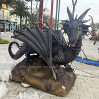 Statue de dragon géant absolu décoration de parc modèle de dragon en fibre de verre réaliste personnalisée