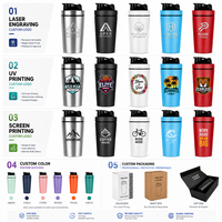 Bouteille shaker en acier inoxydable 304 certifiée, approuvée LFGB et FDA, sans BPA, finition mate avec boule, logo personnalisé, fournisseur en gros