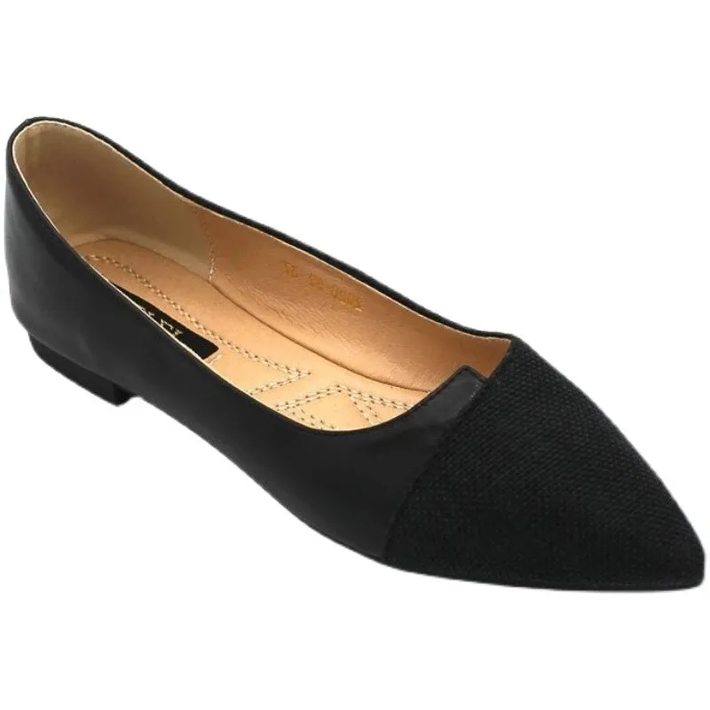 Women Flats Black Flat Shoes Dressy Comfort Brown Shoes for Lady Female Casual Shoes Solid Color Basic Simple Loafers