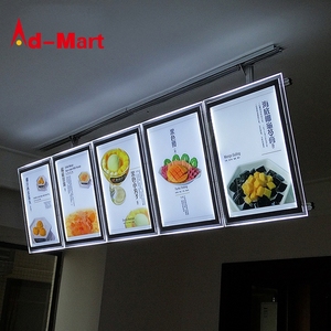 Slim Light Box Chungkong Slim Magnetic Panel Aluminum Frame Restaurant Menu Led Advertising Display Crystal Light Box