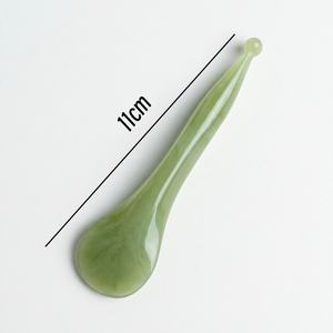 Outil <span class=keywords><strong>de</strong></span> massage Gua Sha en forme <span class=keywords><strong>de</strong></span> cuillère ronde en jade, baguette <span class=keywords><strong>de</strong></span> massage pour le visage, la tête, le cou, les yeux, stylo d'acupuncture, pierre d'aventurine naturelle, produit <span class=keywords><strong>de</strong></span> beauté - Product Image 3