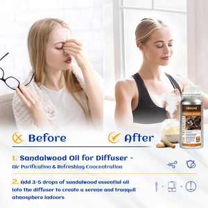 最高品質100%純粋インド産白檀エッセンシャルオイル（スキンケア用、白檀フレグランスオイル、アロマディフューザー製造、香水製造用） - Product Image 5