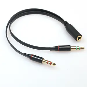 3.5Mm Mic Stereo Audio Adapter Audio Kabel Voor Pc Laptop 1 3.5Mm Vrouwelijk Naar 2 Mannelijke Y-Splitter Kabel Audio Kabel Adapter Op Voorraad