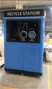 طباعة استلام عكس آلة بيع ل المشروبات حاويات سلة RVM البيع لجمع البلاستيك و علب دك