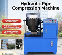 Machine de rétrécissement et d'expansion de tuyaux en acier avec 3 moules pour la réduction de diamètre des raccords de tubes