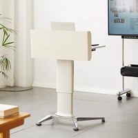 Pupitre mobile minimaliste en bois pour salles de classe, salles de conférence, formations, bureaux d'accueil et de réception - Plateforme de discours