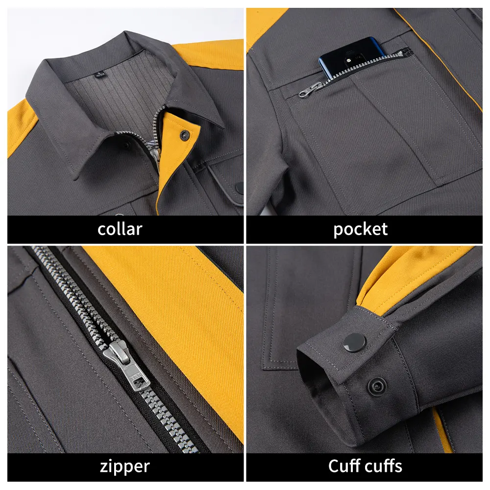 Roupas de trabalho masculinas da moda, trajes mecânicos resistentes ao desgaste, casaco, calças, uniformes de trabalho, roupas de construção, direto da fábrica, novidade