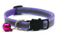2023 orejas redondas para mascotas Cierre de gato cierre de seguridad de cabeza de gato reflectante collares de campana de gato y perro separados para evitar la pérdida de accesorios