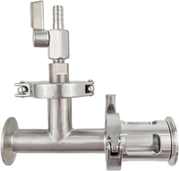 Oxygénateur de bière à bride tri-clamp de 1 pouce. Outil d'aération en ligne en acier inoxydable avec pierre de carbonatation de 2 microns pour brassage maison et brassage en fût.