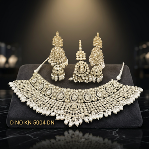 Ensemble de bijoux fantaisie plaqué or faits à la main pour femmes, pour mariages et soirées, personnalisable, produit en gros - Product Image 3