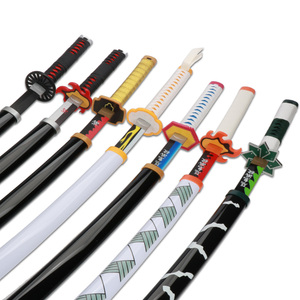 Jouet épée démon tueur <span class=keywords><strong>Katana</strong></span> épée en bois Cosplay arme Zenitsu Muichirou <span class=keywords><strong>Mitsuri</strong></span> 1:1 motifs et styles originaux - Product Image 1