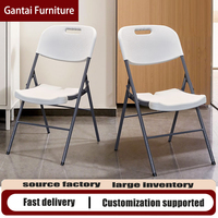 Chaise pliante d'extérieur en plastique blanche, économique, durable, empilable, portable, moderne, écologique, imperméable, pour hôtel, pique-nique, maison et bureau
