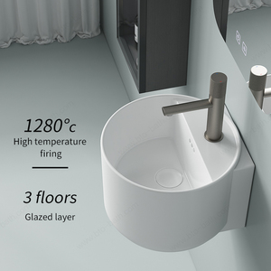 Lavabo de pared <span class=keywords><strong>con</strong></span> cuenco profundo y ancho, <span class=keywords><strong>con</strong></span> capacidad para más <span class=keywords><strong>que</strong></span> dos manos, para enjuague de afeitadora y jarra de llenado, para baño y hotel - Product Image 5