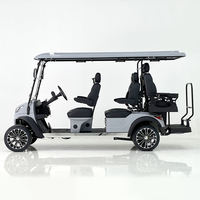 Voiturette de golf électrique Aefra 6 places 48V au lithium avec moteur AC, vitesse de 70 km/h, autonomie de 50-70 km, design tout-terrain surélevé
