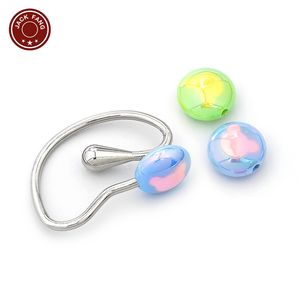 Conector de bikini, herrajes para trajes de baño, hebilla de forma irregular, decoración metálica personalizada para vestidos de mujer, hebilla de anillo con cuentas de colores - Product Image 4