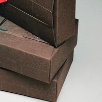 Boîte d'emballage de chocolat DIY en carton kraft ondulé biodégradable et recyclable, impression quadricolore, découpe et gaufrage, Saint-Valentin